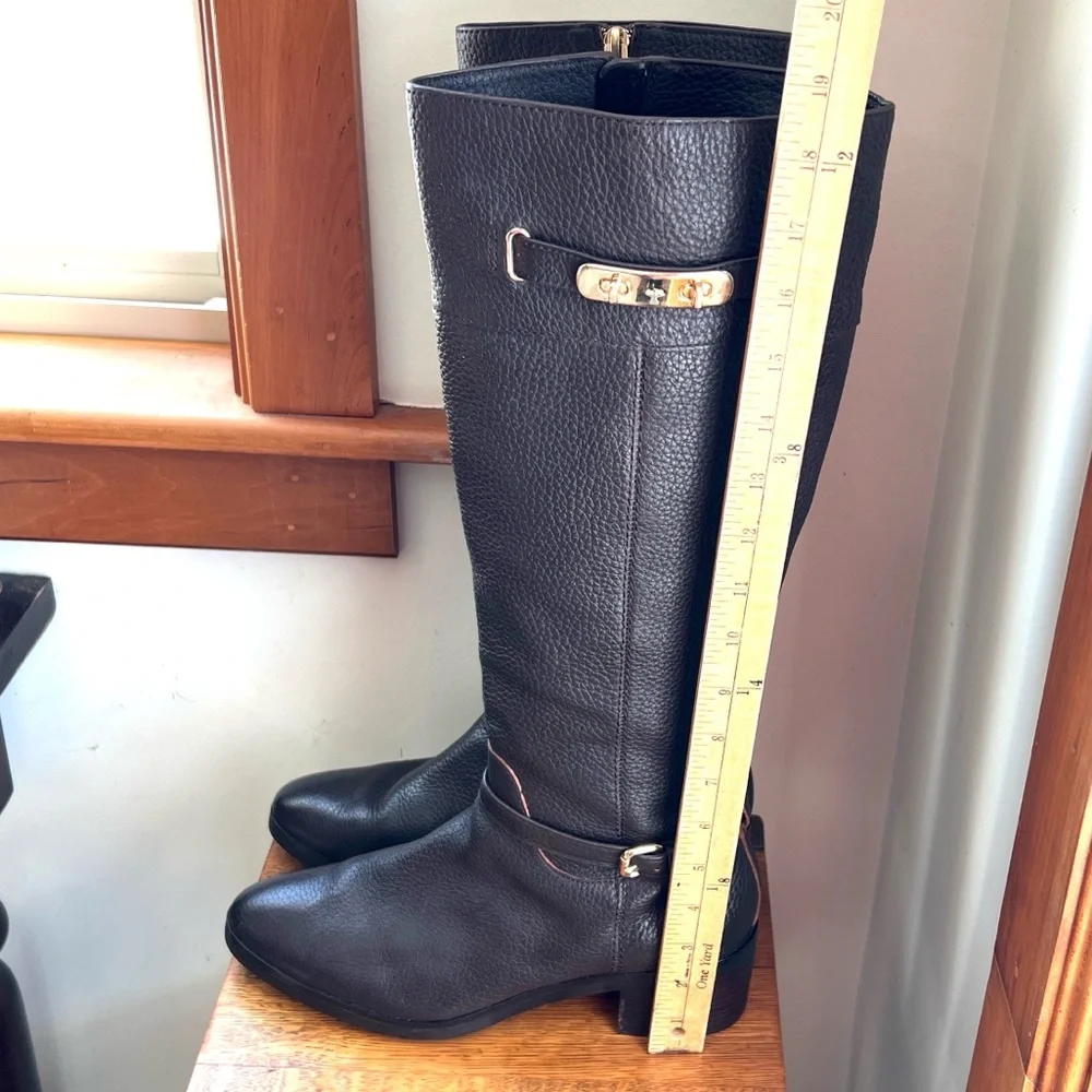 Coach Sullivan Riding Safari Chestnut Pebbled Leather Boots Brown Size 9.5 - Picture 8 of 12